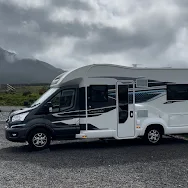 Anthony Reynolds’s hired motorhome on his Scottish holiday