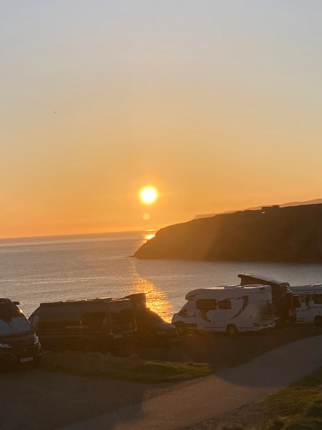 Coastal campsite at sunset photographed by Timothy Griffith